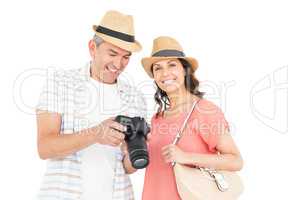 Happy couple taking photo