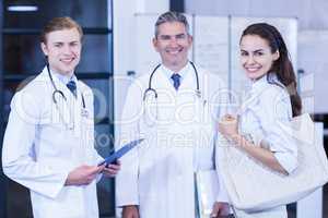 Portrait of medical team standing together