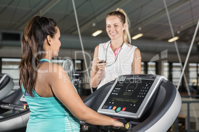 Trainer using stopwatch