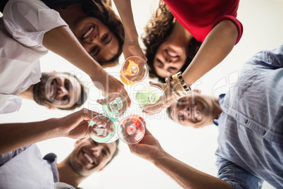 Group of friends having cocktail