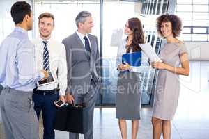 Business team interacting in office