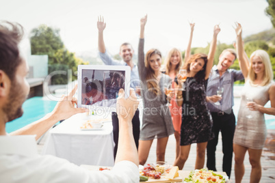 Group of friends posing for photograph