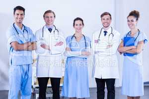 Portrait of medical team standing together