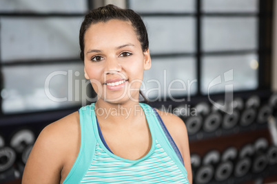 Smiling woman in sportswear
