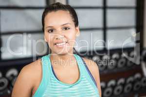 Smiling woman in sportswear