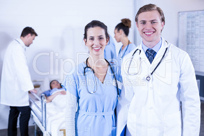 Portrait of doctors smiling at camera