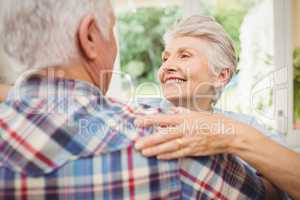 Happy senior couple dancing