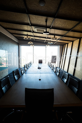 An empty modern conference room in office