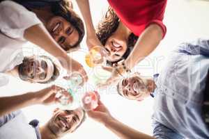 Group of friends having cocktail