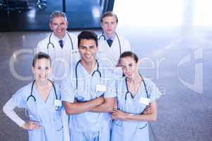 Portrait of medical team standing together