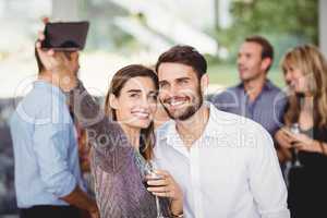 Young friends taking selfie