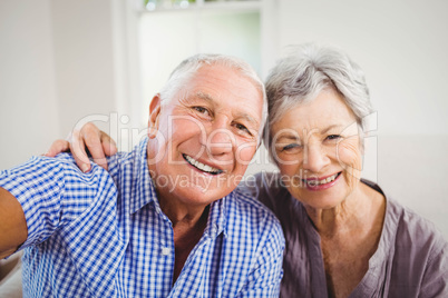 Portrait of senior couple smiling