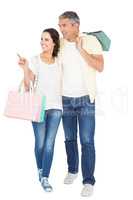 Couple with shopping bags