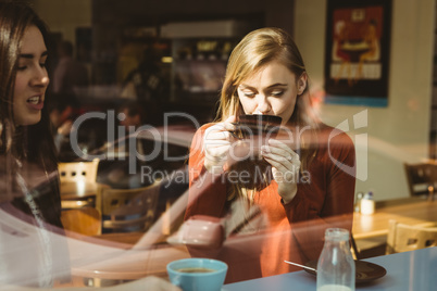 Friends chatting over coffee