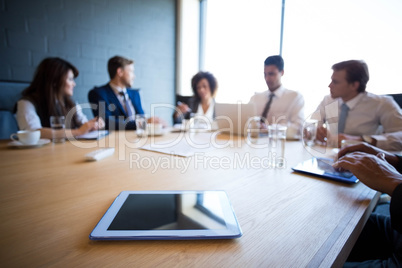 Businesspeople in conference room during meeting