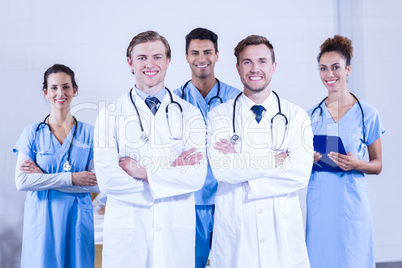 Portrait of medical team standing together