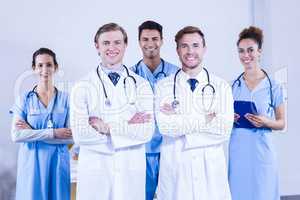 Portrait of medical team standing together