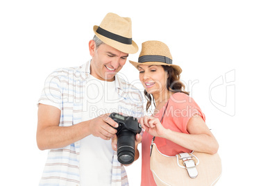 Happy couple taking photo