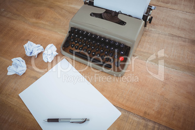 View of old typewriter