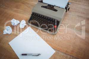 View of old typewriter