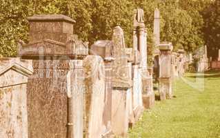 Glasgow cemetery vintage