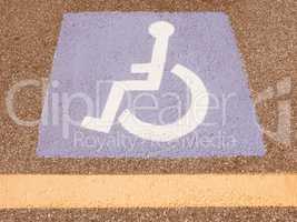 Disabled sign vintage