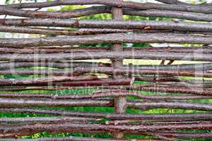 Fence wicker willow