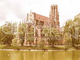 Johanneskirche Church, Stuttgart vintage