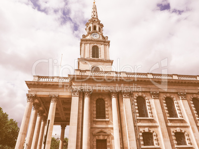 Retro looking St Martin church in London