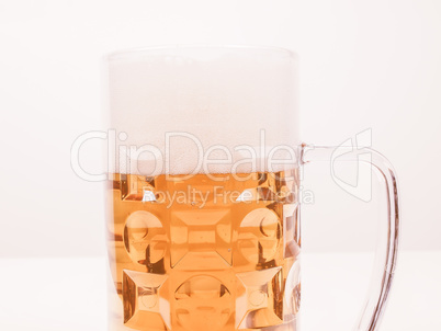 Retro looking Lager beer glass