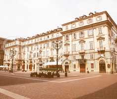 Piazza Carignano Turin vintage