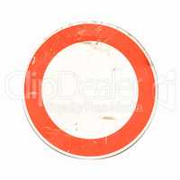 Traffic sign vintage