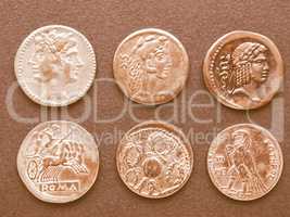 Roman coins vintage