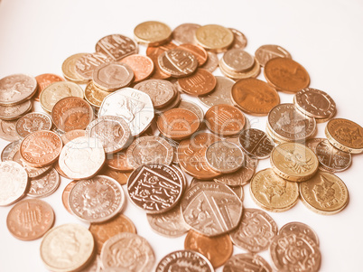 Pound coins vintage