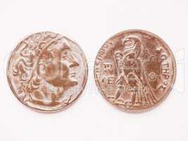 Old Greek coin vintage