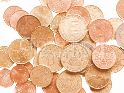 Euro coins vintage