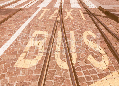 Bus stop sign vintage