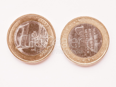 Dutch 1 Euro coin vintage