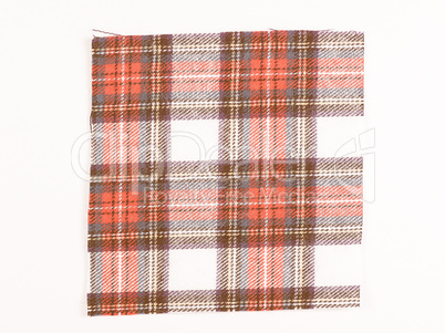 Tartan fabric sample vintage