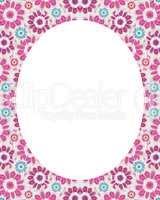 Stylized Floral Frame with Round Borders