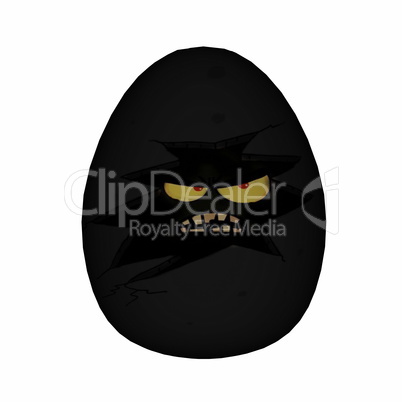 Easter black egg - 3D render