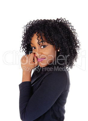 Portrait of smiling African American woman.