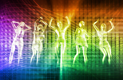 Disco Techno Party Background