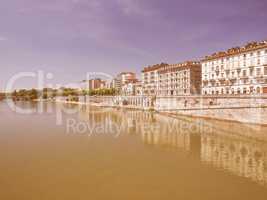 River Po Turin vintage