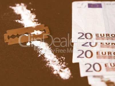 Cocaine drug vintage
