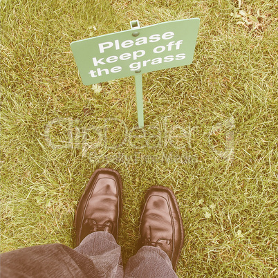 Keep off the grass vintage
