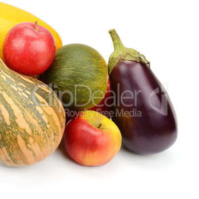 fruit and vegetable isolated on white background