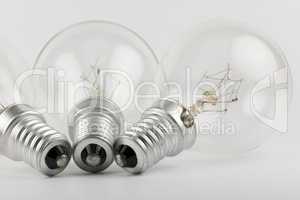 Collection of old light bulbs.