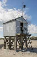 Beach hut.