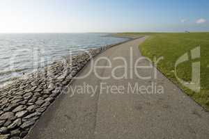 Waddendyke on the island of Terschelling in the Netherlands.